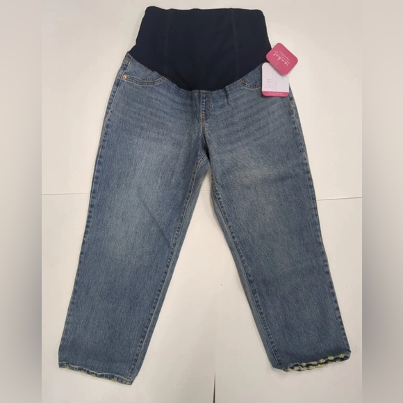 Isabel Maternity by Ingrid & Isabel Denim - New Isabel Maternity Women's Maternity Blue Denim Jeans with Belly Panel sz 8